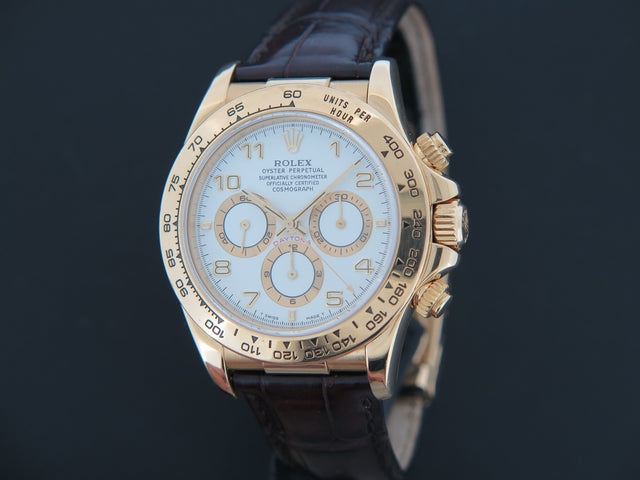 Rolex Daytona Yellow Gold White Arab Dial