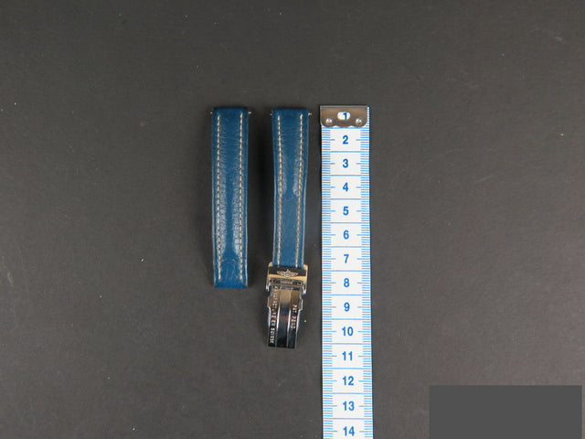 Breitling Calfskin Leather Strap 15-14 mm with folding clasp