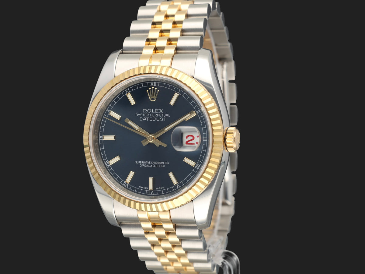 Rolex Datejust Gold/Steel Blue Dial 116233 (1)