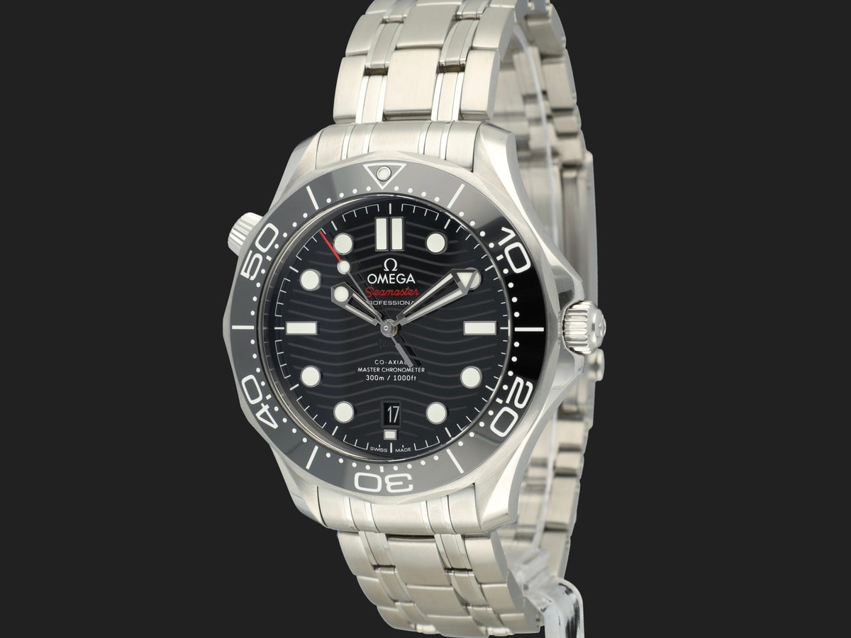 Omega Seamaster Diver 300M Co-Axial Master Chronometer Black Dial 210.30.42.20.01.001 NEW (1)