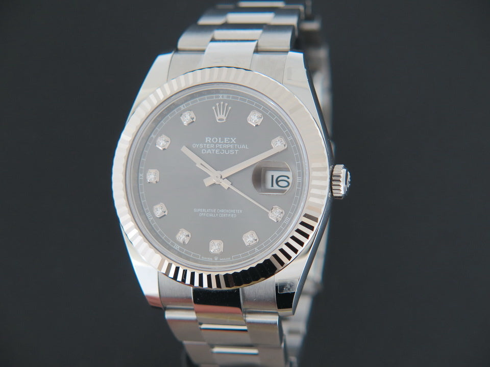 Rolex Datejust 41 Rhodium Diamond Dial NEW 126334 (1)