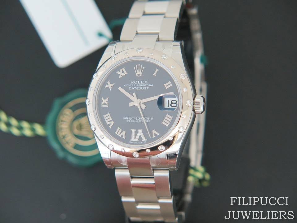 Rolex Datejust 31mm BombÃ© Diamonds Purple Dial NEW 178344  (1)
