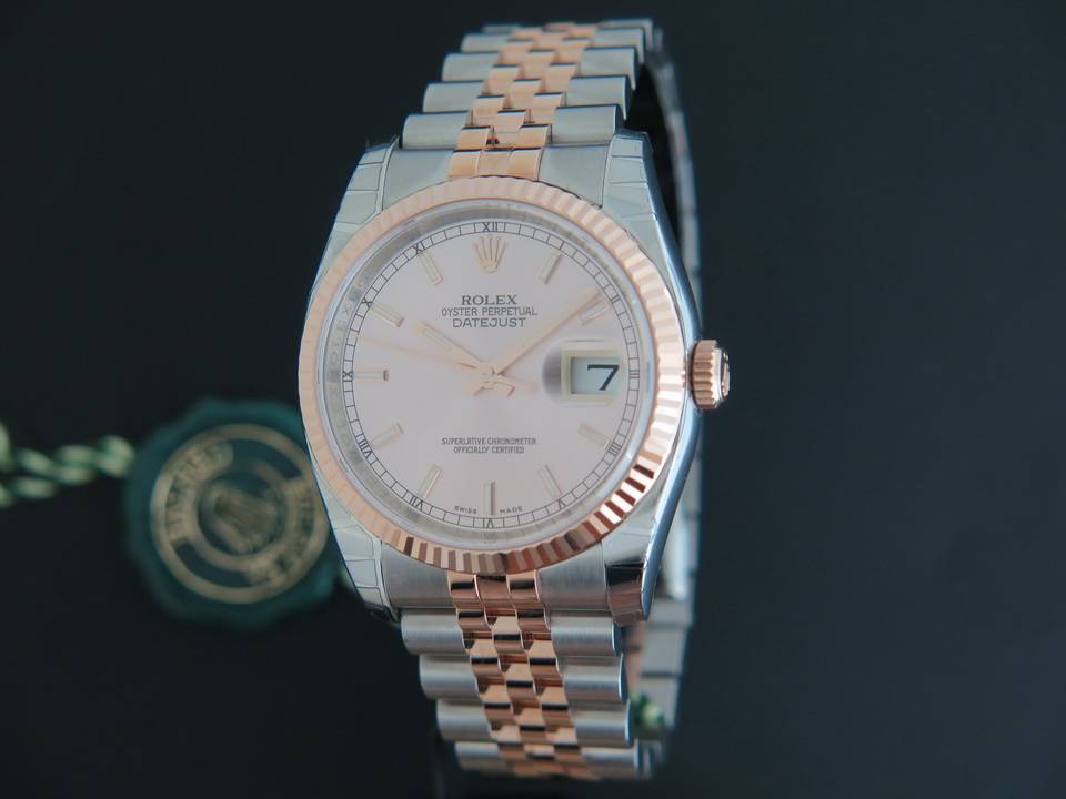 Rolex Datejust Everosegold/Steel NEW 116231 Pink Dial   (1)