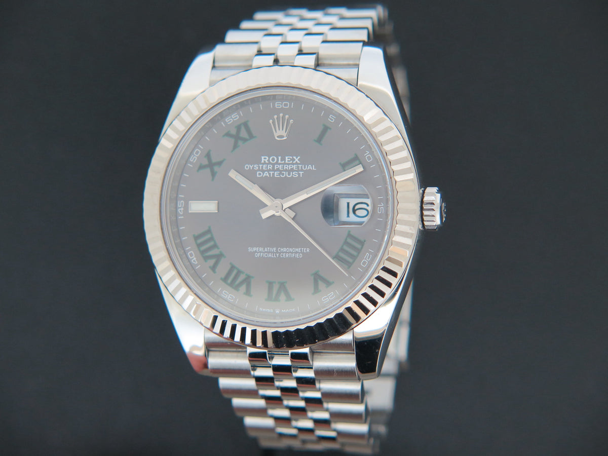 Rolex Datejust 41 Slate Roman/Wimbledon Dial 126334 (1)