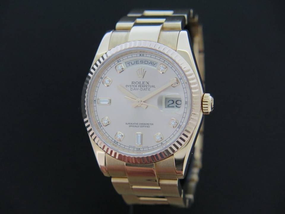 Rolex Oyster Perpetual Day-Date Rose Gold Diamond Dial (1)