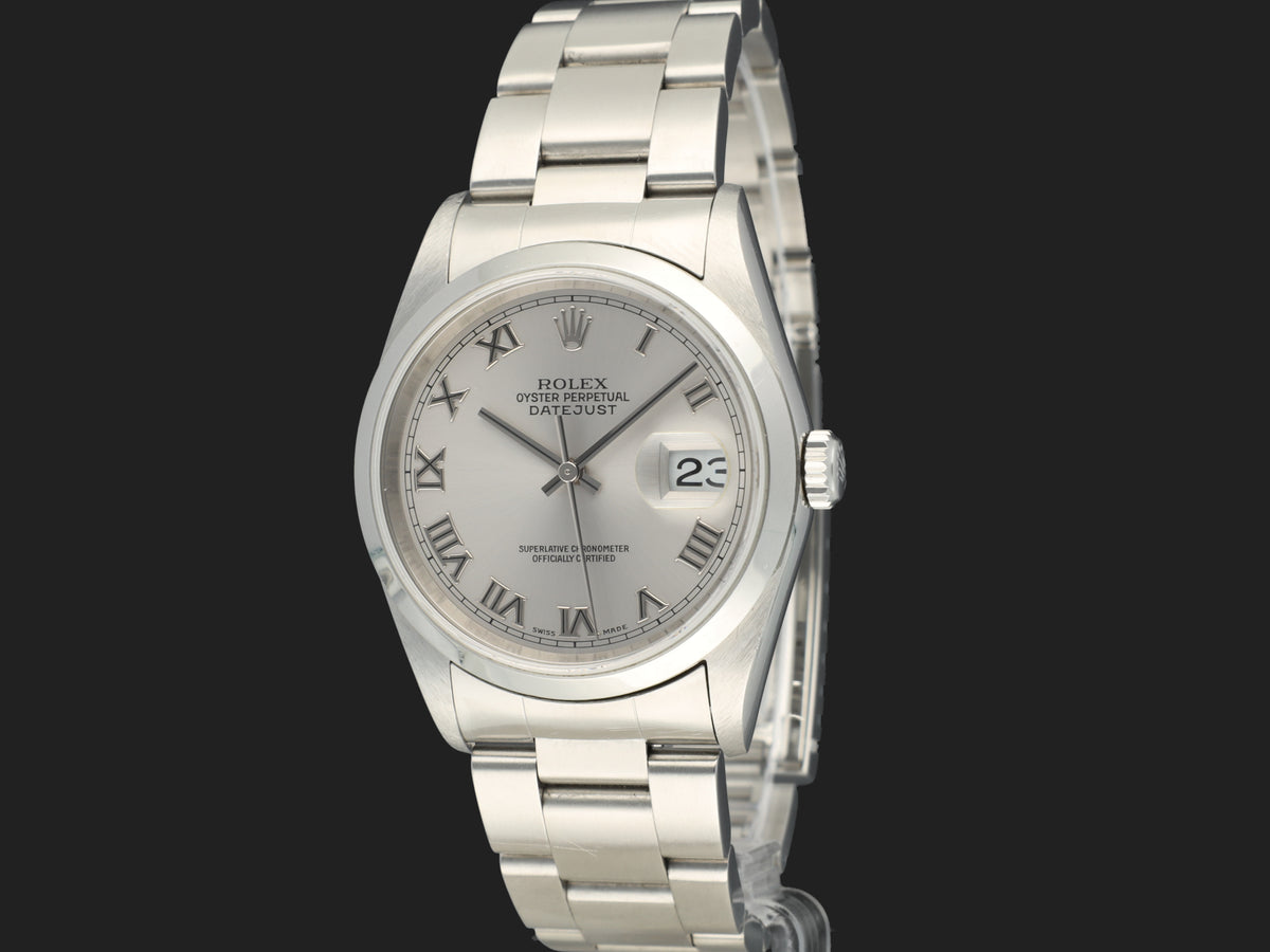 Rolex Datejust 36 Rhodium Roman Dial 16200   (1)