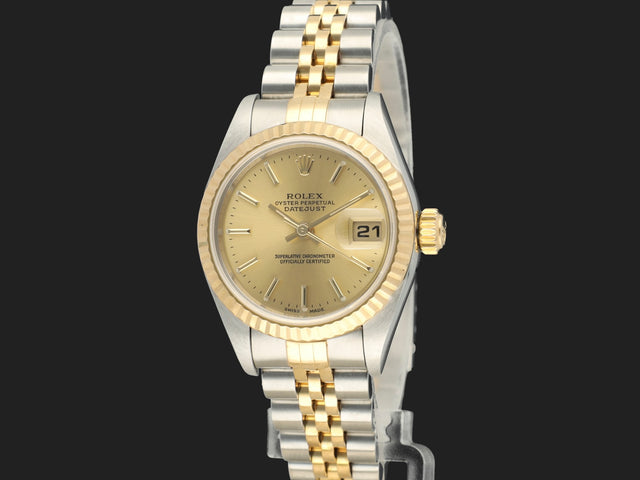 Rolex Lady-Datejust 26 Gold/Steel Champagne Dial