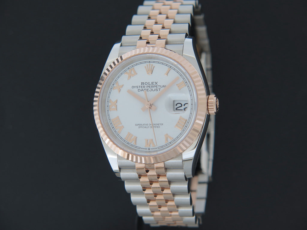 Rolex Datejust Everose/Steel White Roman Dial NEW 126231 (1)