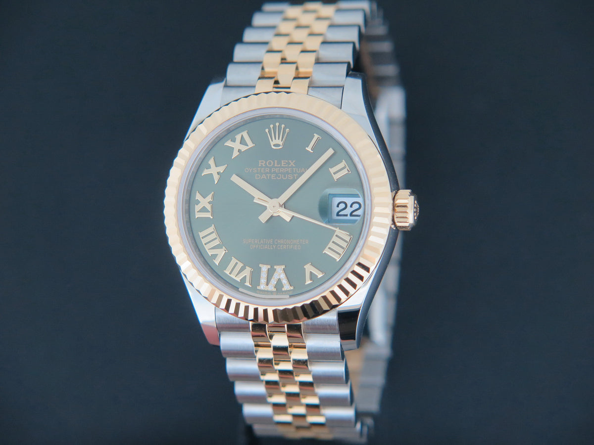 Rolex Datejust 31 Gold/Steel Green Diamond Dial 278273 NEW  (1)