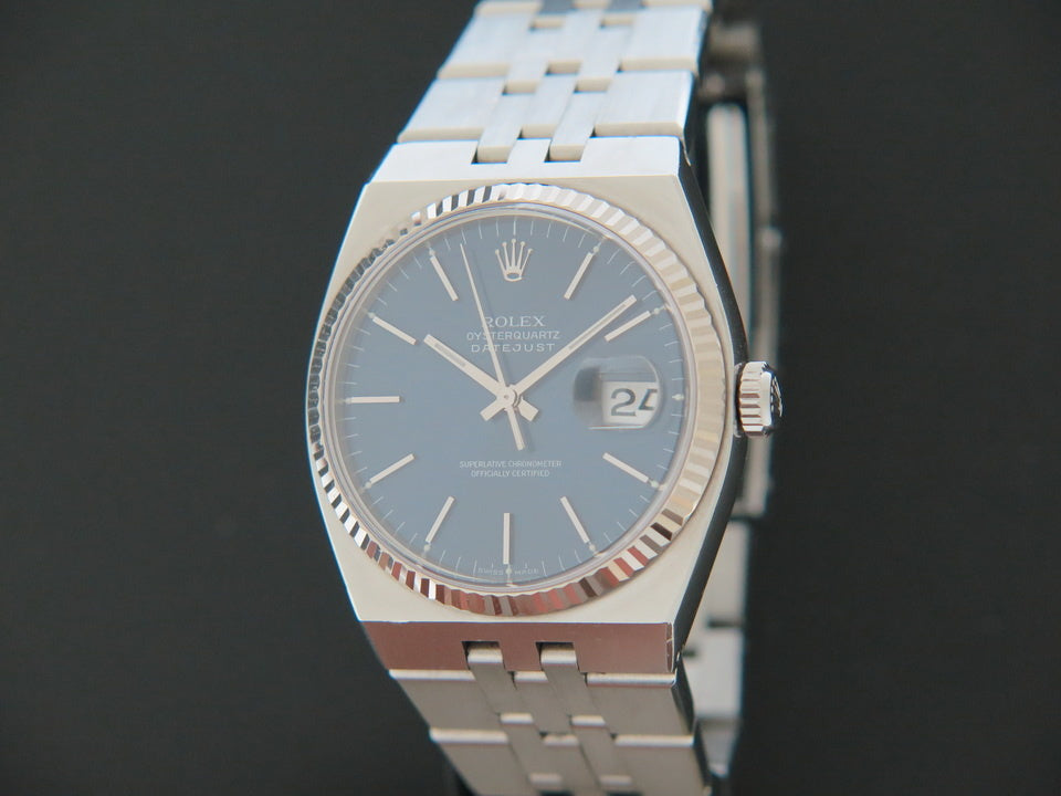 Rolex Datejust Oysterquartz Blue Dial 17014 (1)