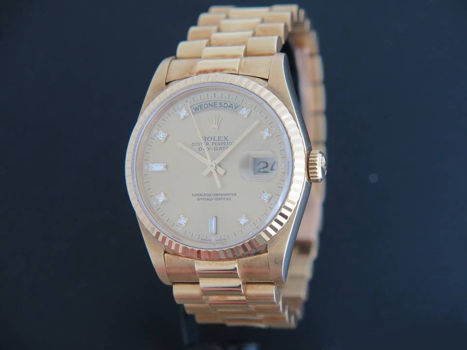 Rolex Day-Date Yellow Gold Diamond Dial 18238   (1)