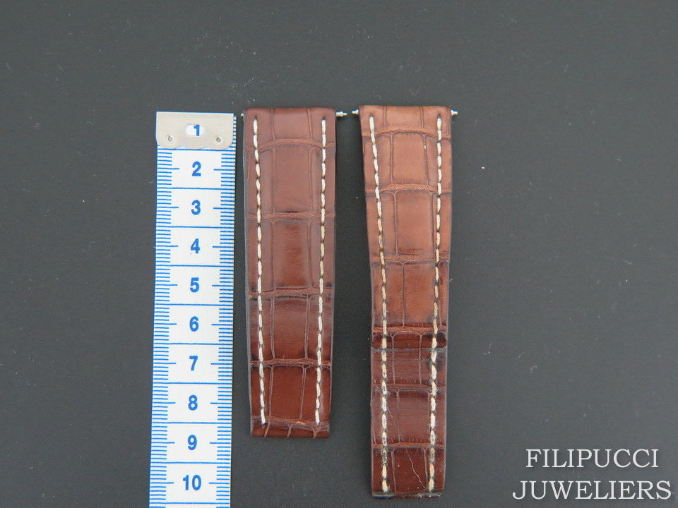 Breitling Crocodile Leather Strap Brown 22mm (1)