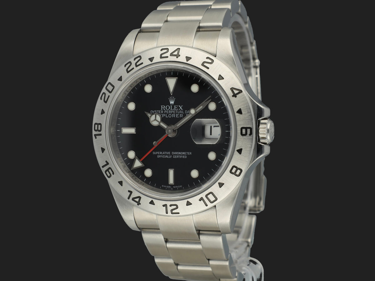 Rolex Explorer II Black Dial Rehaut Cal. 3186 16570 (1)