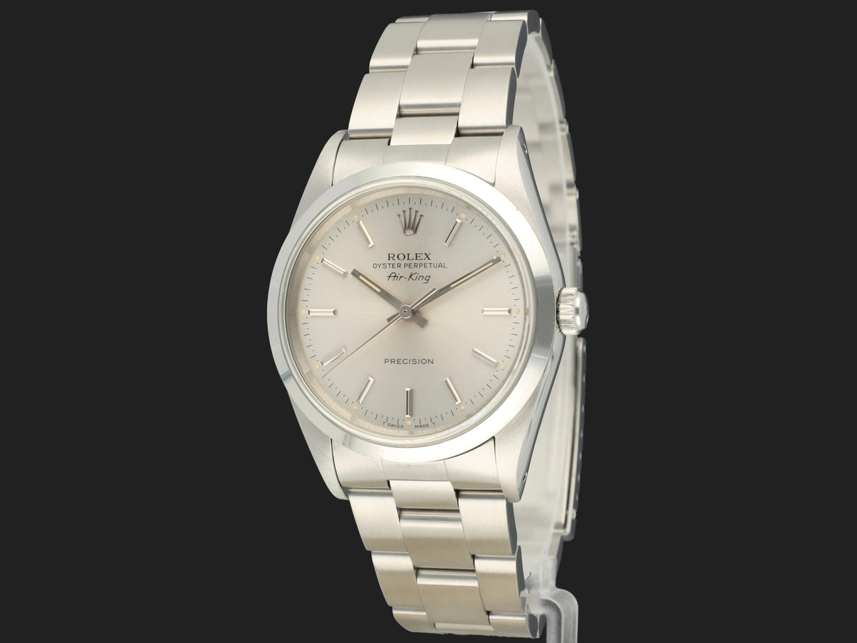 Rolex Air-King 34 Silver Dial 14000M E-Serial (1)