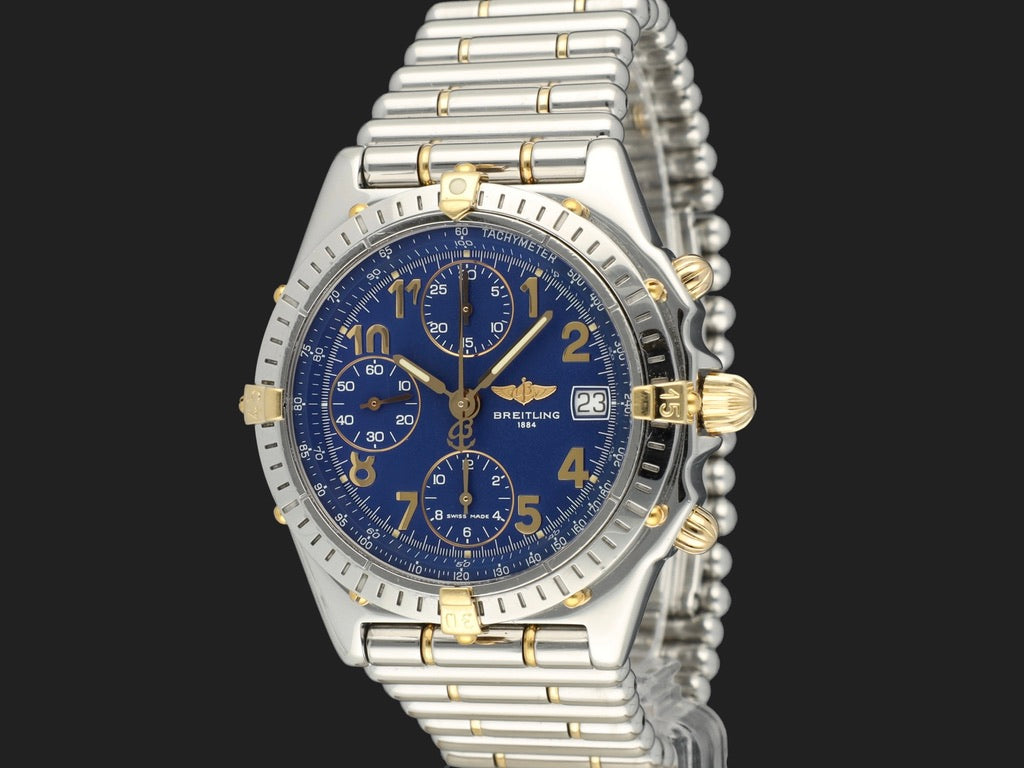 Breitling Chronomat Automatic Gold/Steel Blue Dial B13050 (1)