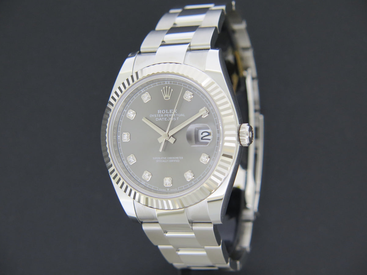 Rolex Datejust 41 Slate Diamond Dial 126334 NEW (1)