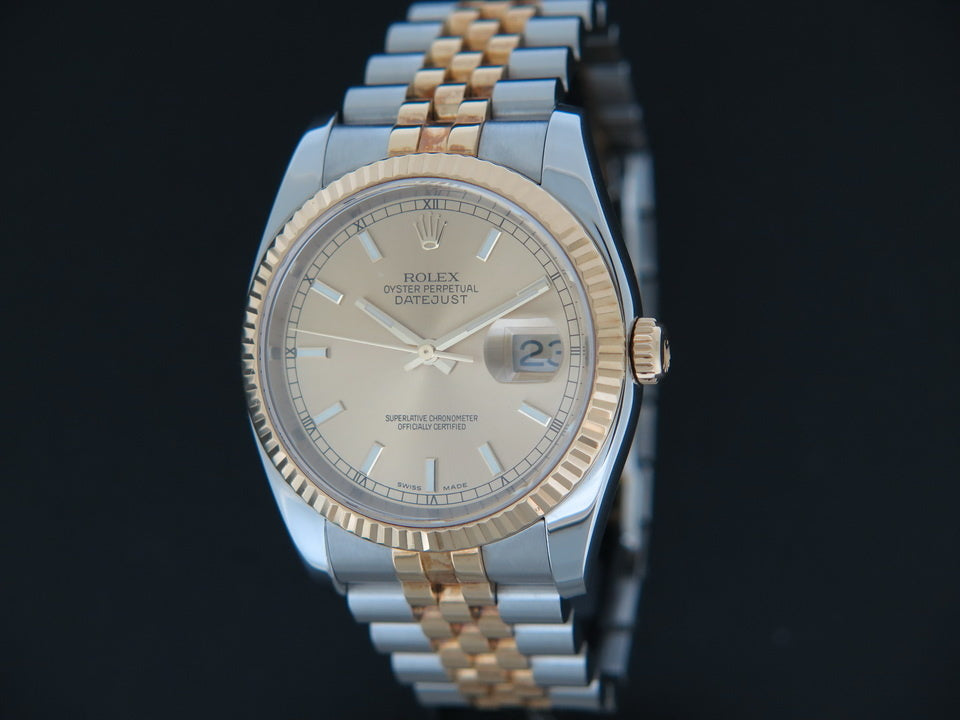Rolex Datejust Gold/Steel Champagne Dial 116233 (1)