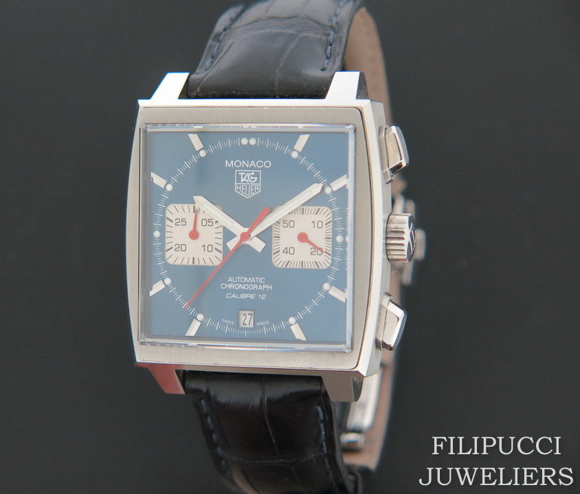 Tag Heuer Monaco "Steve McQueen" Blue Dial CAW2111-0   (1)