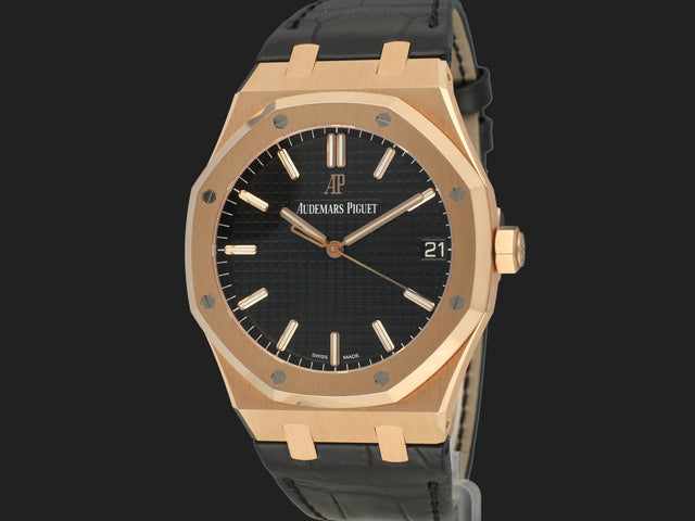 Audemars Piguet Royal Oak Selfwinding Pink Gold Black Dial 15500OR.OO.D002CR.01
