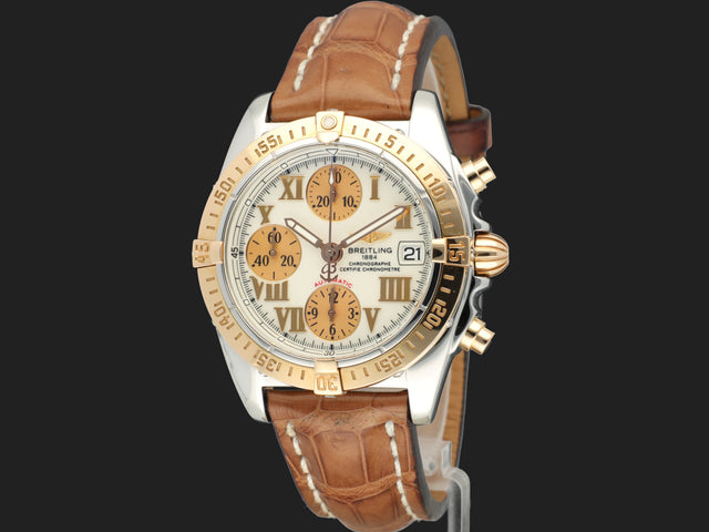 Breitling Chrono Cockpit Gold/Steel Cream Dial C13358