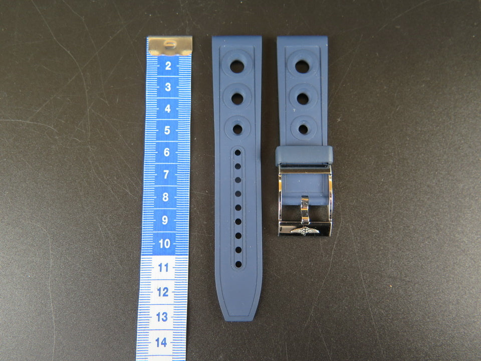 Breitling Ocean Racer II Blue Rubber Strap 22-20 With Clasp (1)