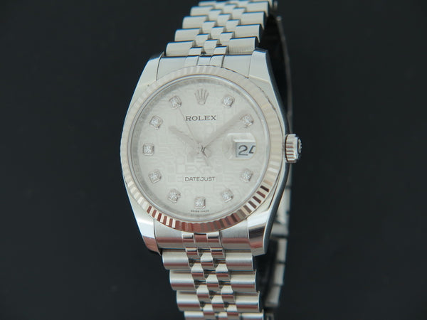 Rolex Datejust Silver Diamond Dial