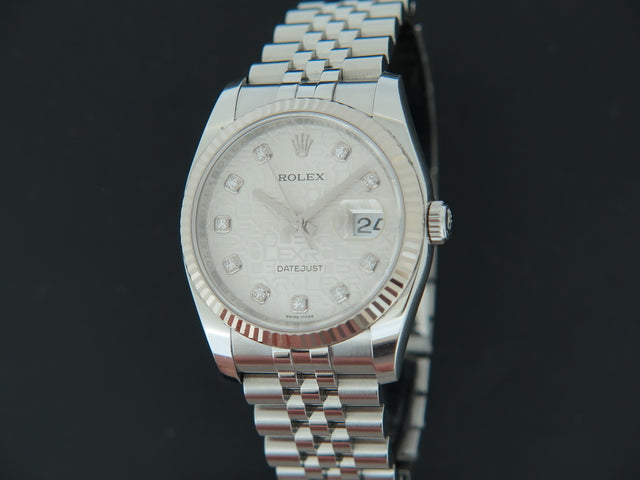 Rolex Datejust Silver Diamond Dial