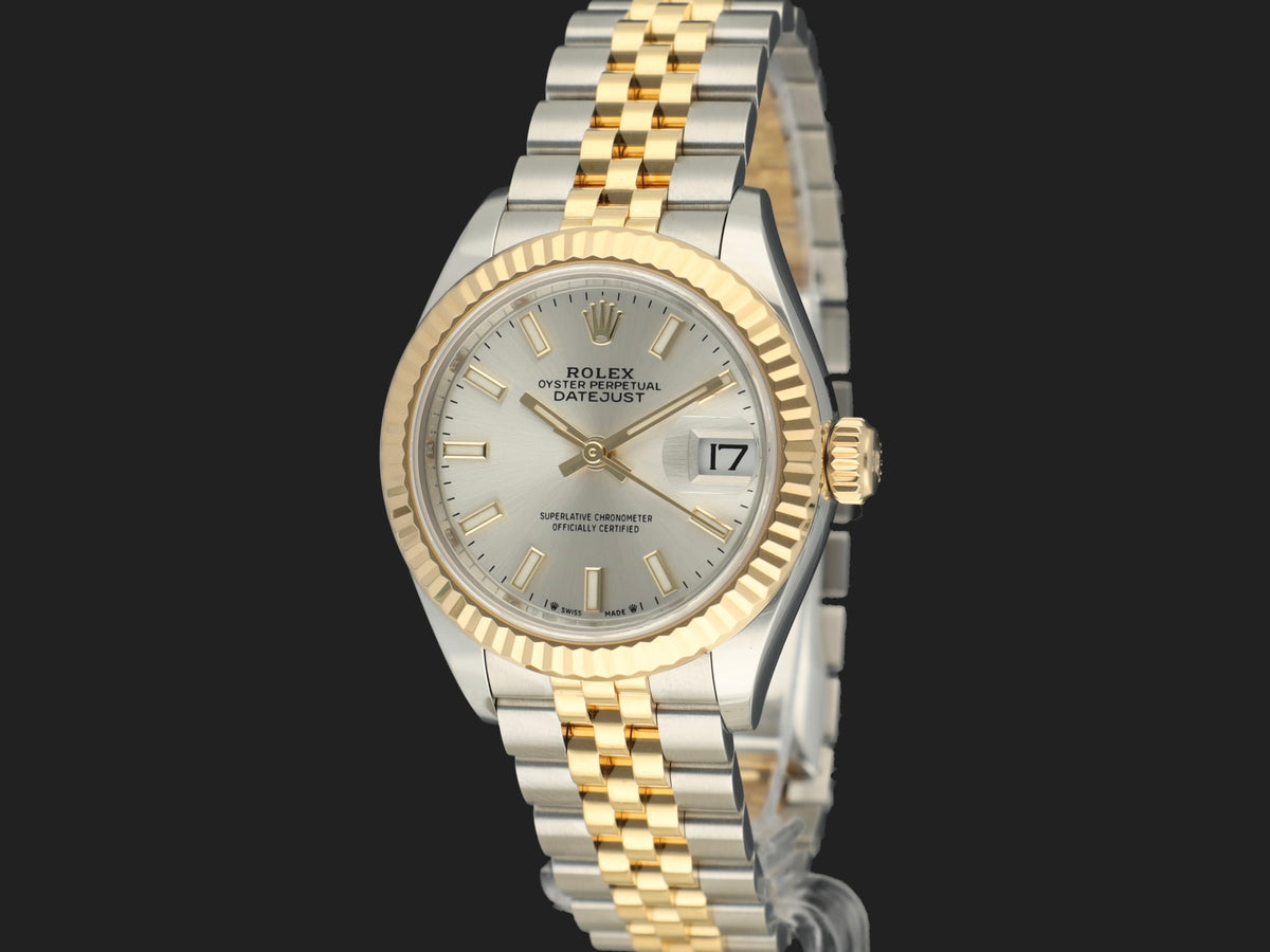 Rolex Lady-Datejust 28 Gold/Steel Silver Dial 279173 (1)