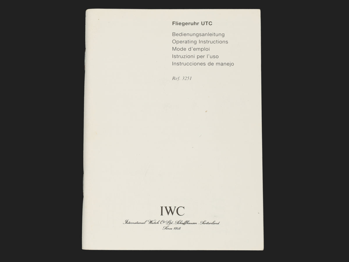 IWC Operating Instructions Booklet Fliegeruhr UTC (1)