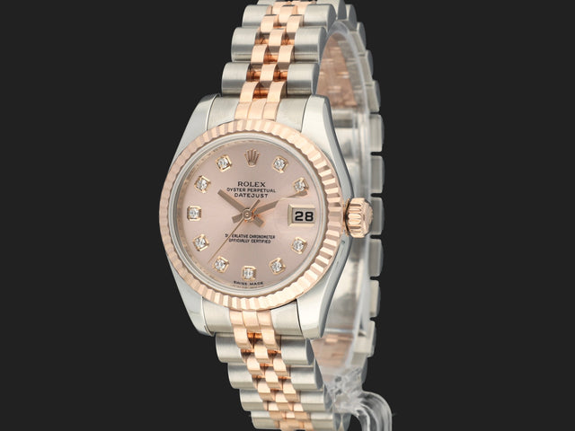 Rolex Lady-Datejust 26 Everose/Steel Pink Diamond Dial