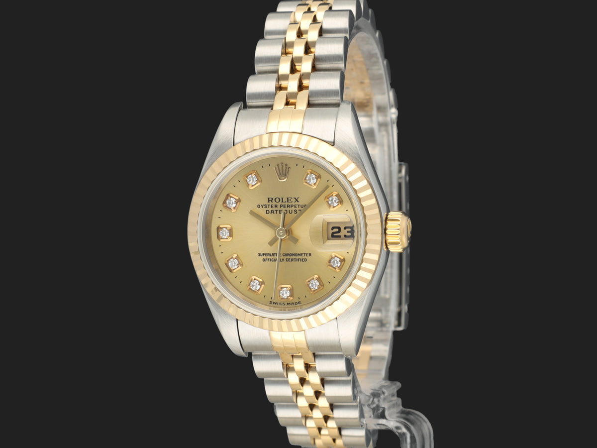 Rolex Lady Datejust Gold/Steel Champagne Diamond Dial 79173  (1)