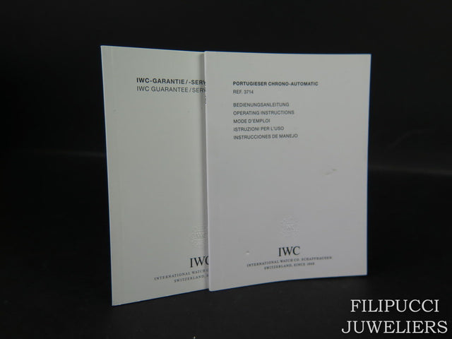 IWC Portugieser warranty instructions booklets