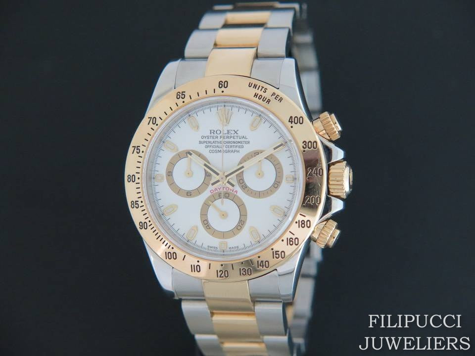Rolex Daytona Gold/Steel 116523 White Dial (1)