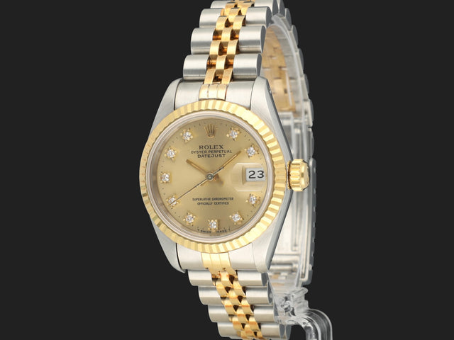 Rolex Lady-Datejust 26 Champagne Diamond Dial