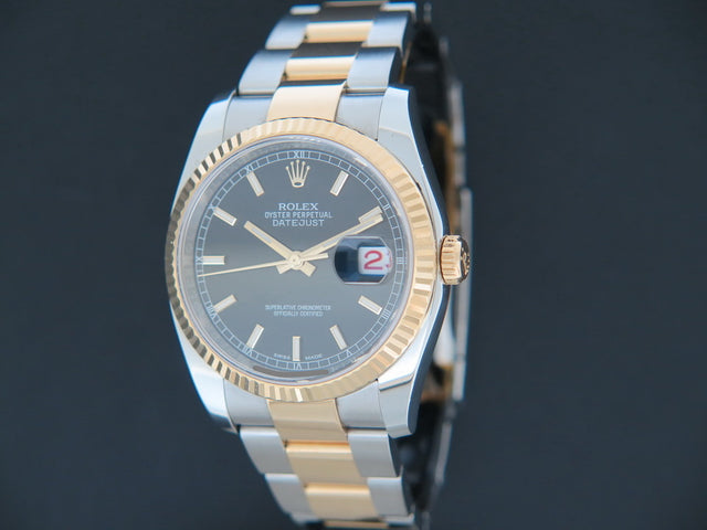 Rolex Datejust Gold/Steel Black Dial