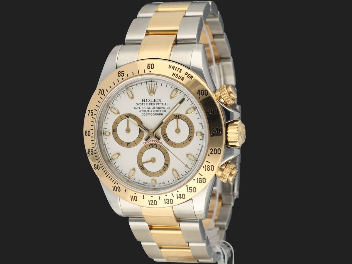 Rolex Daytona Gold/Steel White Dial 116523 (1)