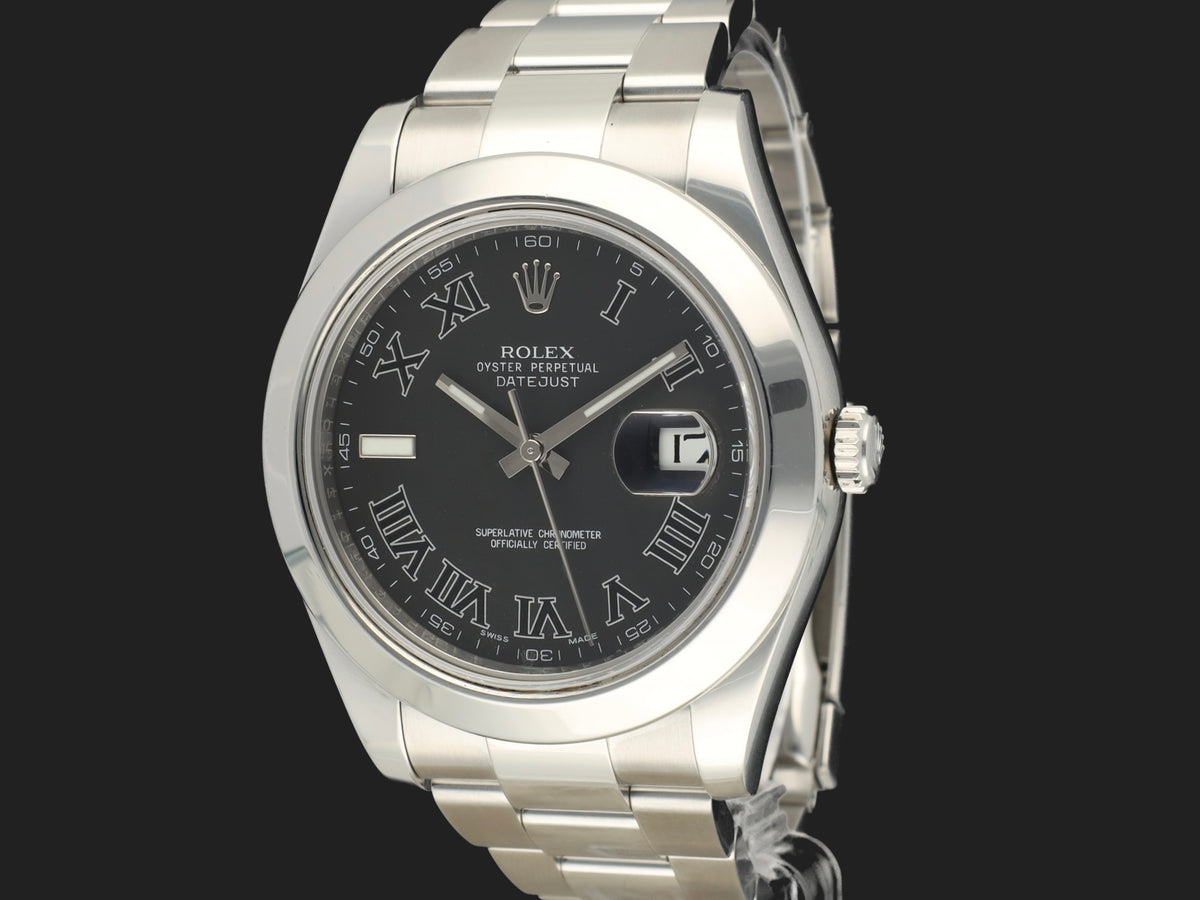 Rolex Datejust II Black Roman 116300 (1)
