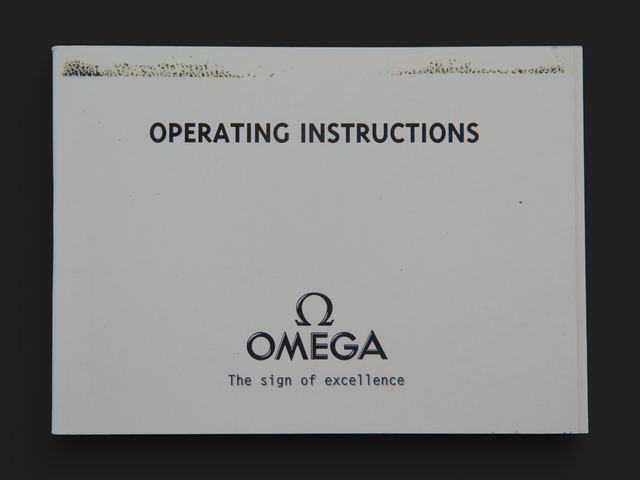 Omega Operating Instructions Booklet for cal. 1424/1438/1538