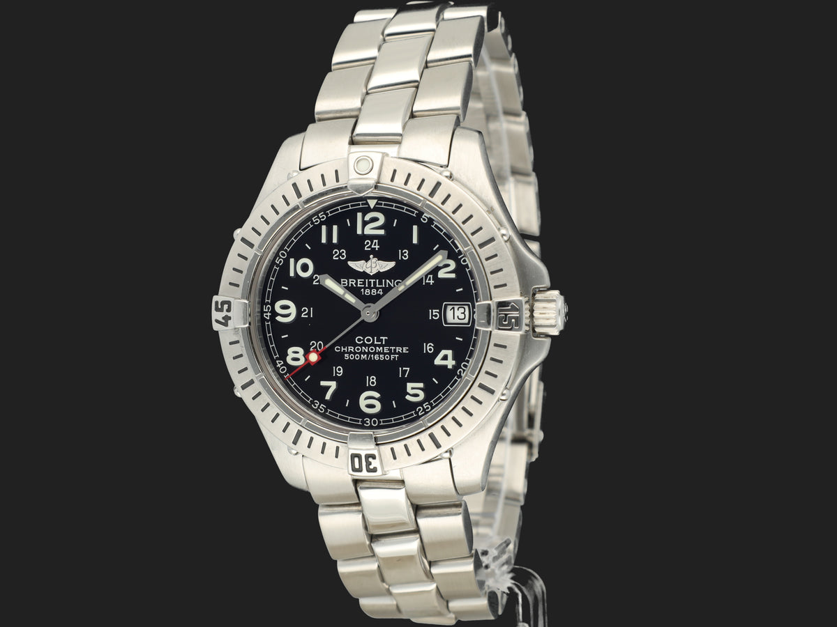 Breitling Colt Quartz 38 Black Dial A74350 (1)