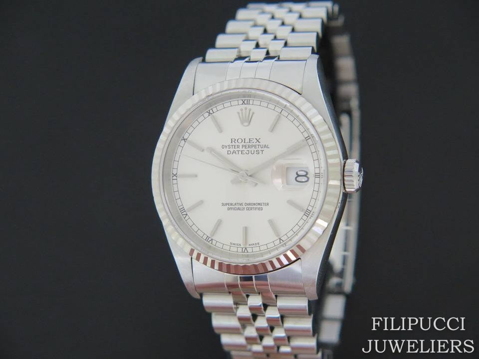 Rolex Datejust Silver Dial 16234   (1)