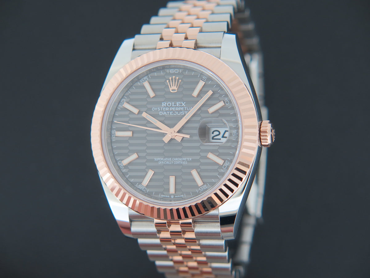 Rolex Datejust 41 Everose/Steel Slate Motif Dial 126331 (1)