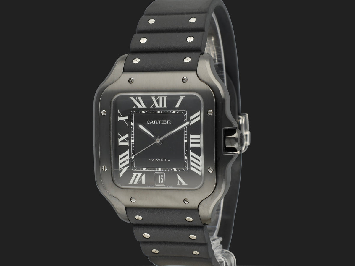 Cartier Santos Large Date ADLC Black Dial WSSA0039  (1)