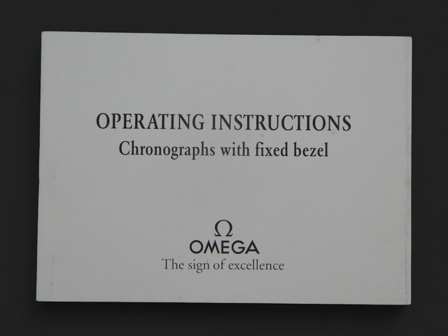 Omega Operating Instructions Booklet