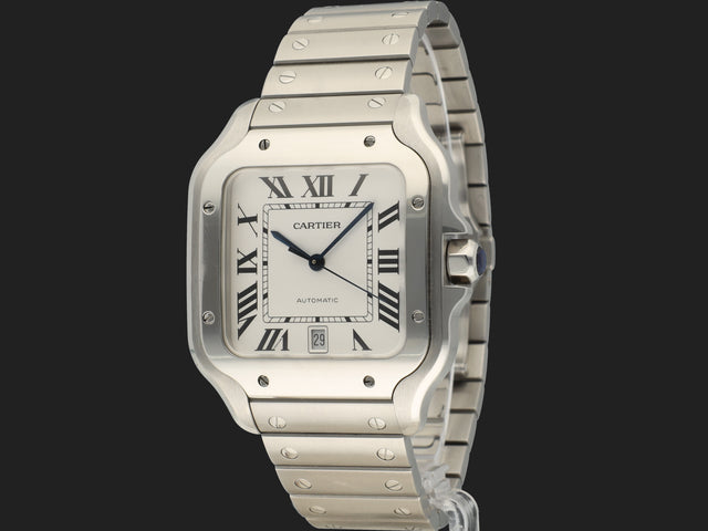 Cartier Santos Large Date Steel Roman Dial / 4072