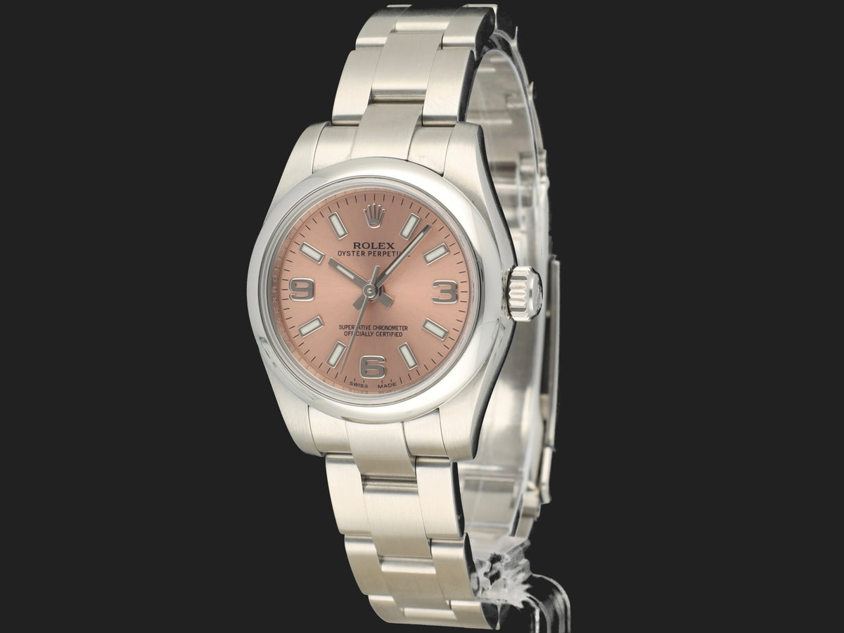 Rolex Oyster Perpetual Pink Dial 176200  (1)