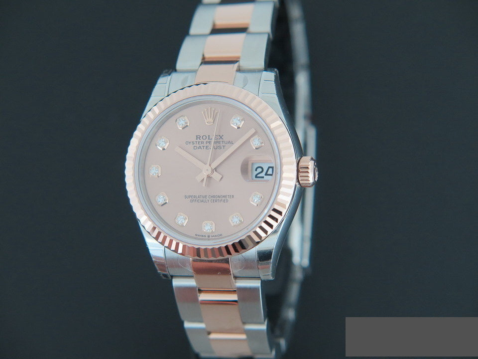 Rolex Datejust Everosegold/Steel Pink Diamond Dial NEW 278271 FULL STICKERS  (1)