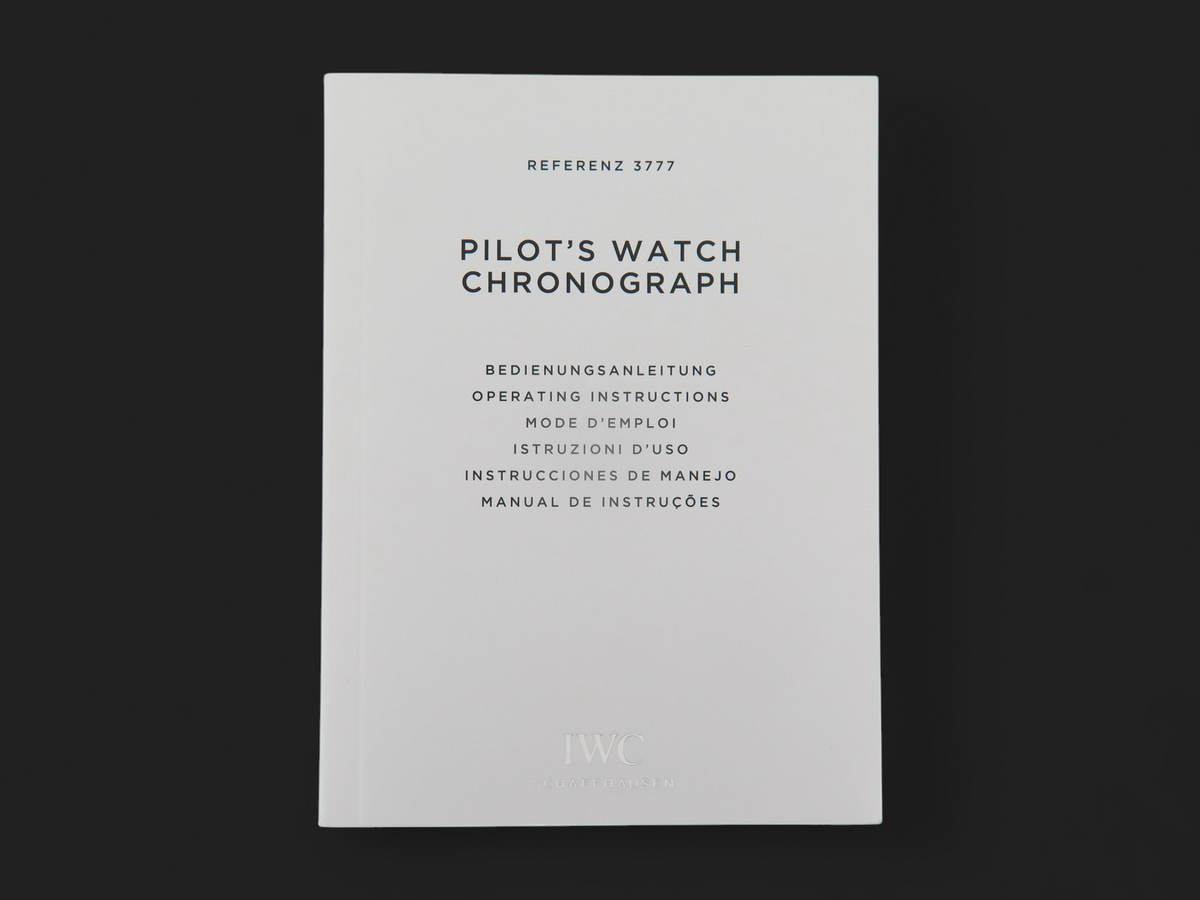 IWC Pilot's Watches Chronograph Instructions Booklet (1)
