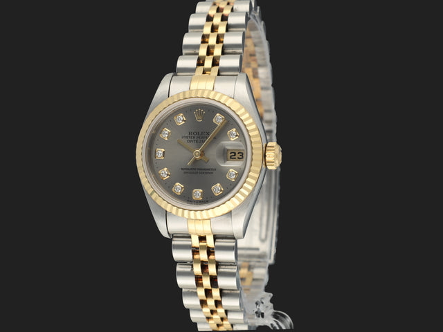 Rolex Lady Datejust Gold/Steel Grey Diamond Dial