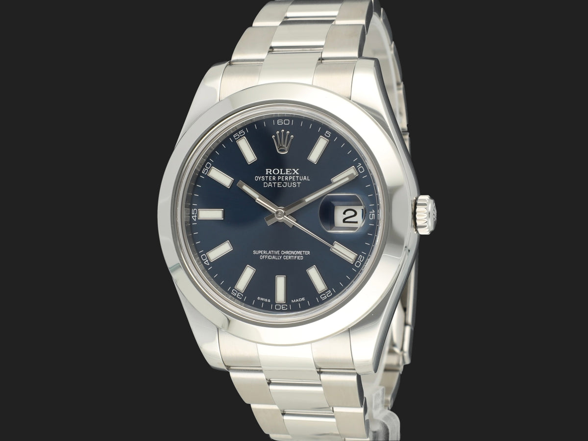 Rolex Datejust II Blue Dial 116300 (1)