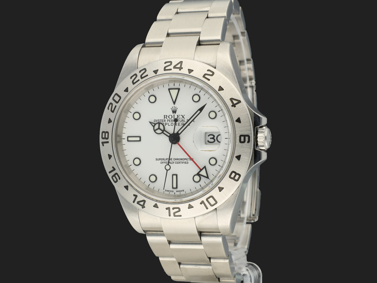 Rolex Explorer II White Dial F-Serial 16570  (1)